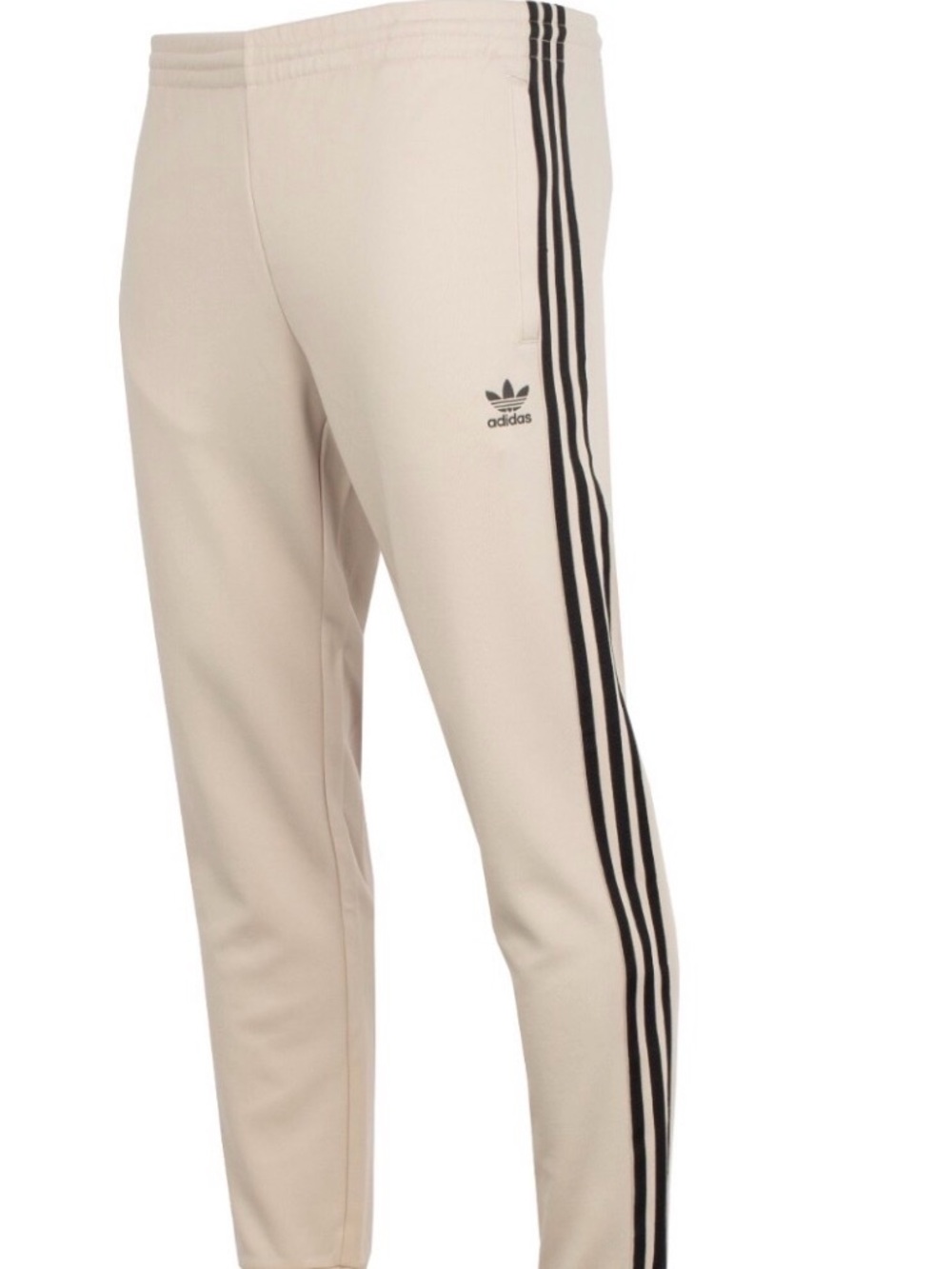 Adidas Trefoil men’s Track Pants in Beige with Black Stripes Sz xl